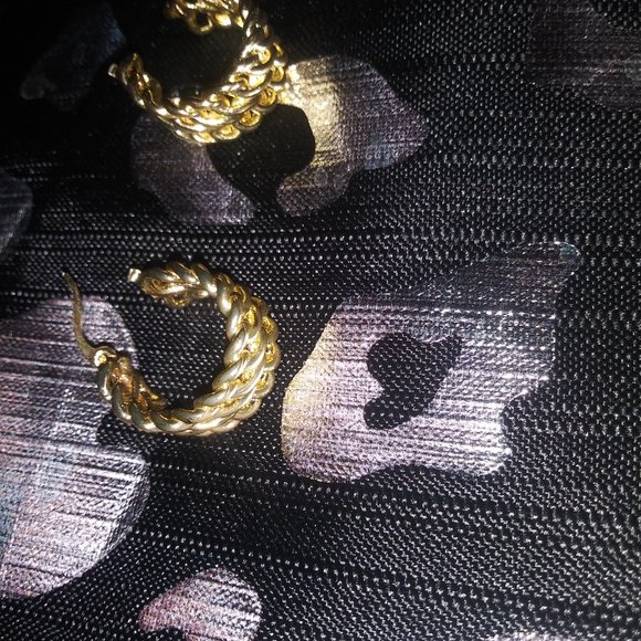 Small Twisted Hoops - Picture 3 of 3